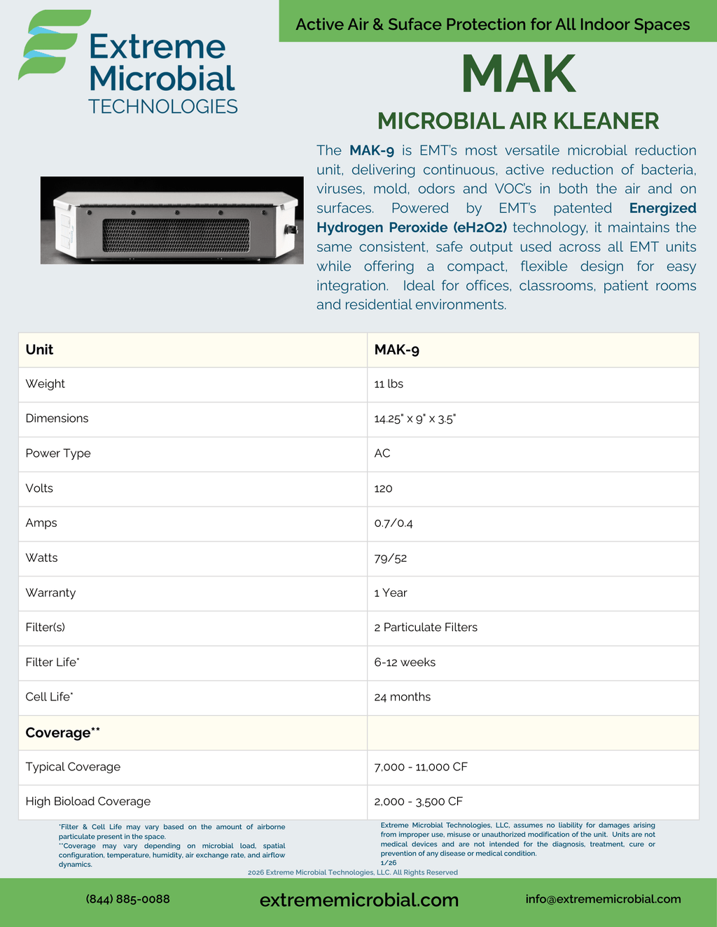 MAK-9™ (Extreme Microbial Technology)(For Home or Travel)